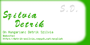 szilvia detrik business card